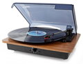 NEDIS gramofon/ 1x stereo RCA/ Bluetooth/ 9 W/ vestavěný (před) zesilovač/ ABS / MDF/ černo-hnědý