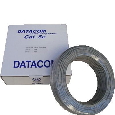 DATACOM kábel drôt C5E UTP PVC 100m šedý