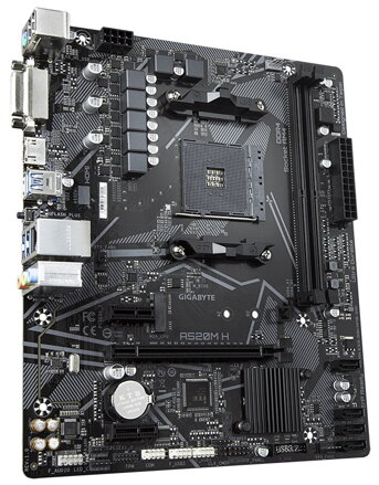 GIGABYTE A520M H / AMD A520 / AM4 / 2x DDR4 DIMM / DVI-D / HDMI / M.2 / mATX