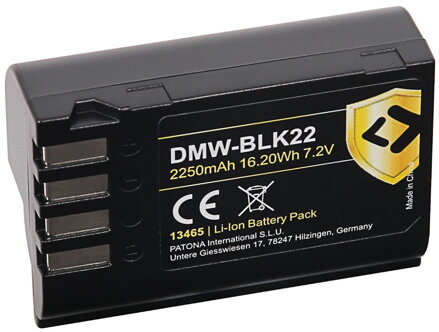 PATONA baterie pro foto Panasonic DMW-BLK22 2250mAh Li-Ion Protect