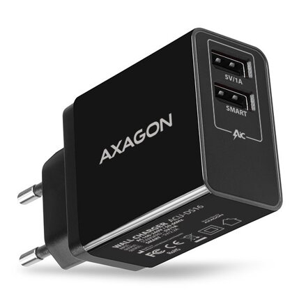 AXAGON síťová nabíječka 16W / ACU-DS16 / 2x USB-A / 5V/2.2A + 5V/1A